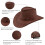 Καπέλο Unisex Cowboy για λάτρεις της υπαίθρου, κομψό καπέλο ηλίου με φαρδύ γείσο και 4