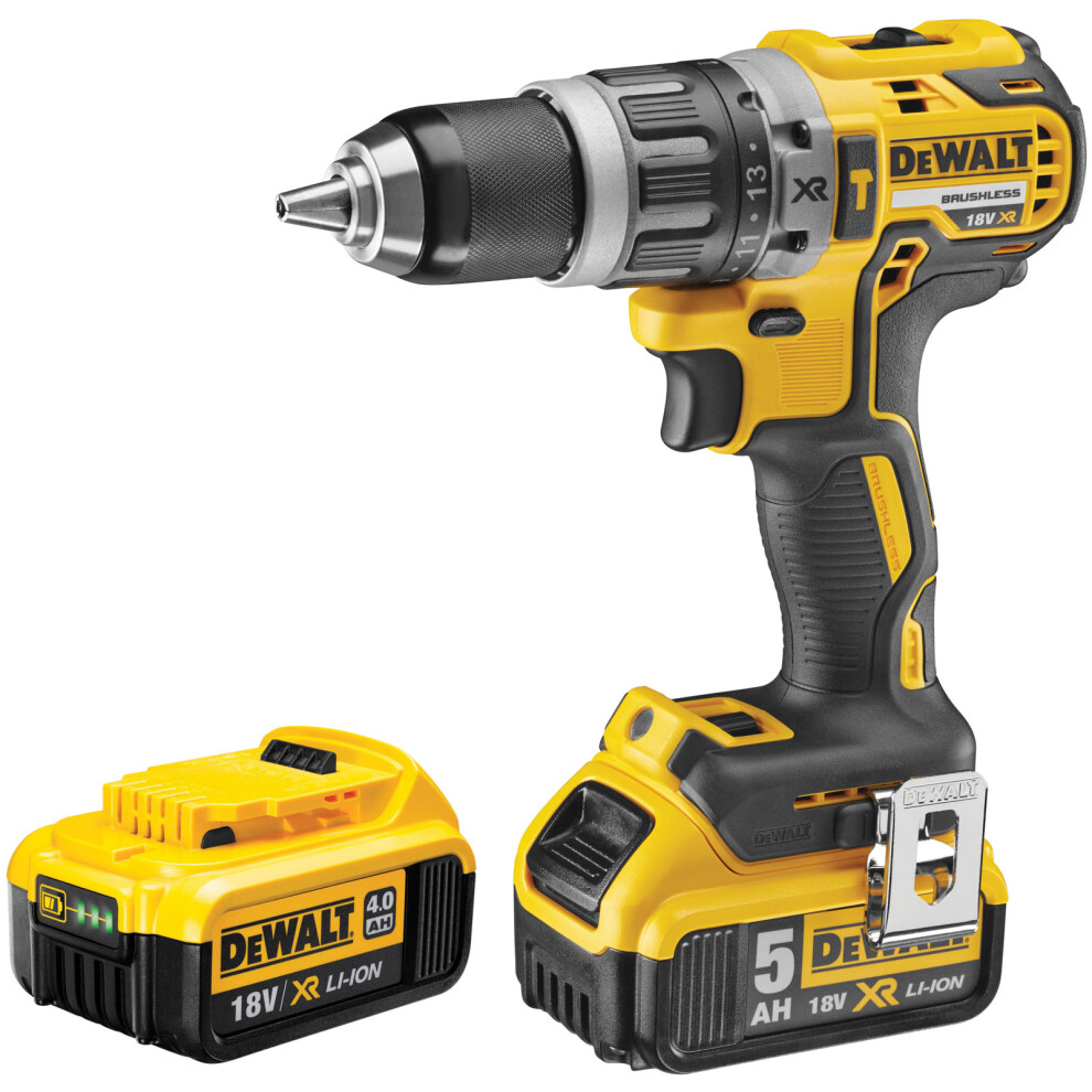 DeWalt DCD796P2-GB XR Brushless Hammer Drill 18 Volt 2 x 5.0Ah Li-Ion