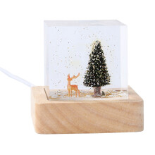 Tisch-Art-Déco-Würfel Weihnachtsbaumfiguren Innenraum Zimmer-Tischleuchten Dekorierte Geschenke