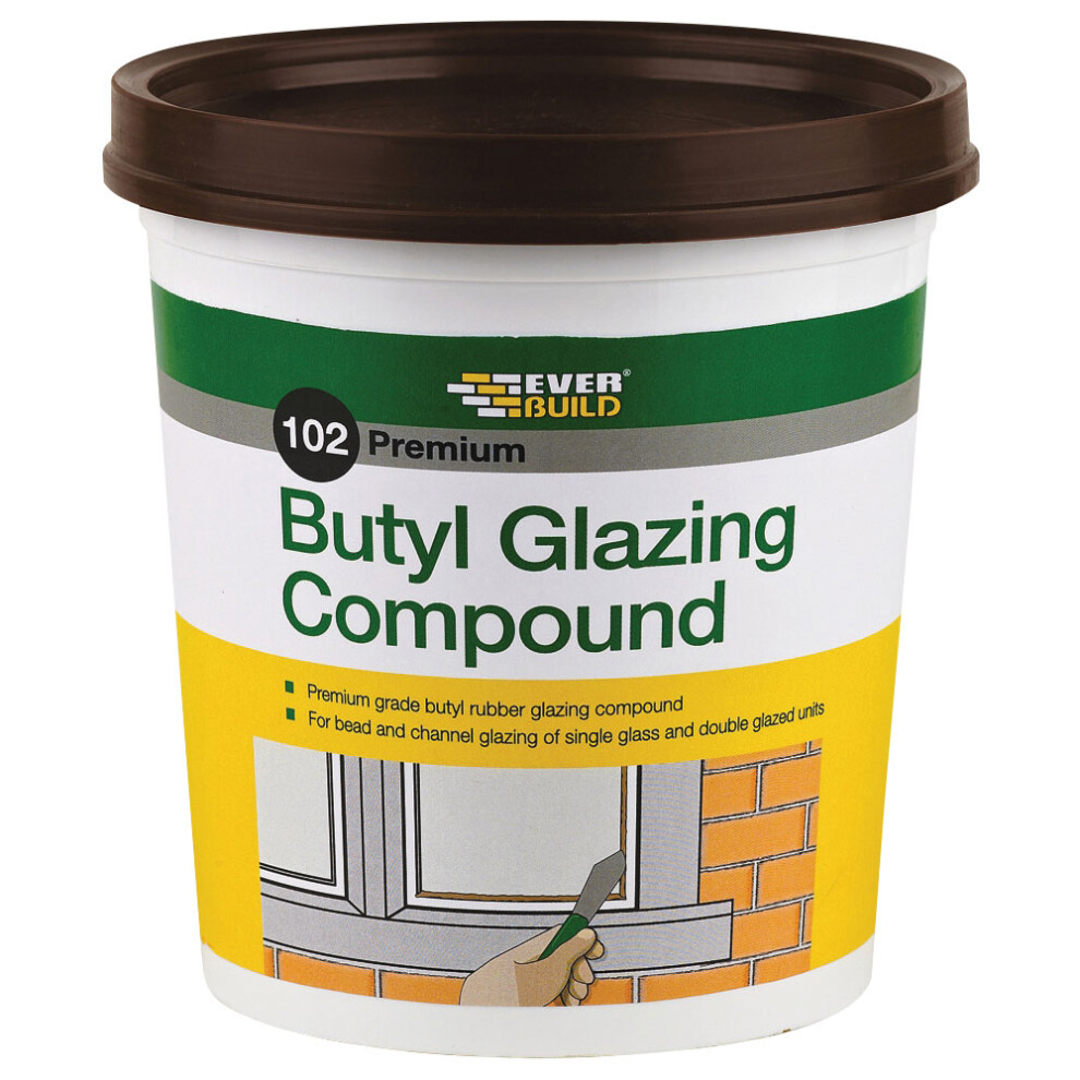 Everbuild 102 Butyl Glazing Compound Brown 2kg