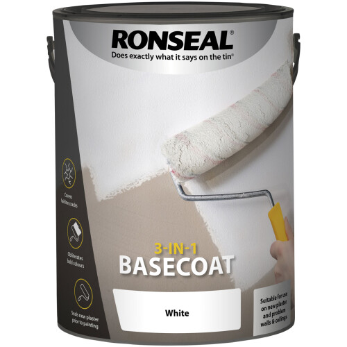 Ronseal Ronseal 3-in-1 Basecoat, White - 5L