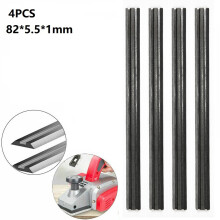 4 Stück Carbon Stee Hobel Klinge 82x5,5x1 mm kehrbare Holzhobel für Holzbearbeitung Mechanische elektrische Holzhobelwerkzeuge