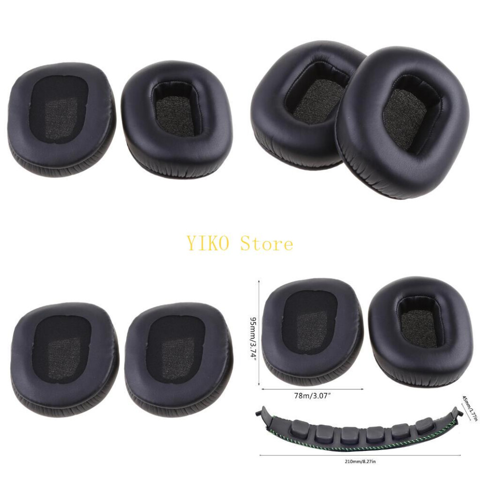 K32c Comfortable Earpads For Head Beams Headband For Tiamat 7.1 Headset Earmuffs Memory Foam Covers Headbands 6935161435825