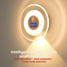 LED-Intelligente Fernsteuerung, Uhr, Körpersensor, Wandlampe, Schlafzimmer, Nachttisch, Atmosphäre, Nachtlicht