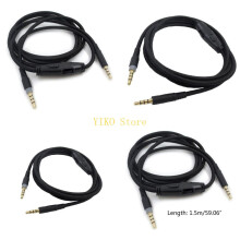 K32C Kopfhörermikrofon-Kabelkabel männlich zu männlich, 3,5 mm 1,5 m 60 Zoll lang für HyperX Cloud/Cloud für Alpha-Geräuschunterdrückung