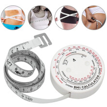 Tragbarer 150-cm-BMI-Taschenrechner mit einziehbarem Maßband für Körpergröße und Gewichtsmanagement