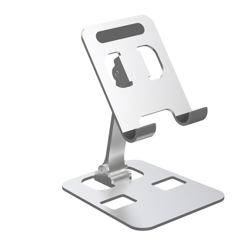 Adjustable Aluminum Alloy Phone And Tablet Desk Stand Silver 7671368937647