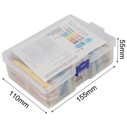 2600PCS 1/8W Πακέτο αντίστασης μεταλλικής μεμβράνης που χρησιμοποιείται συν 1