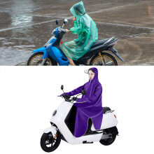 5XL Elektrischer Fahrrad-Regenmantel für Erwachsene Große Größe Oxford-Stoff Lila Ärmel