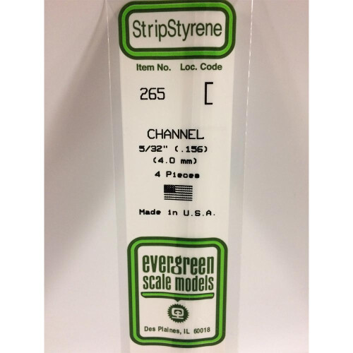 Evergreen Evergreen EVG265 0.15 in. Strip Styrene Channel