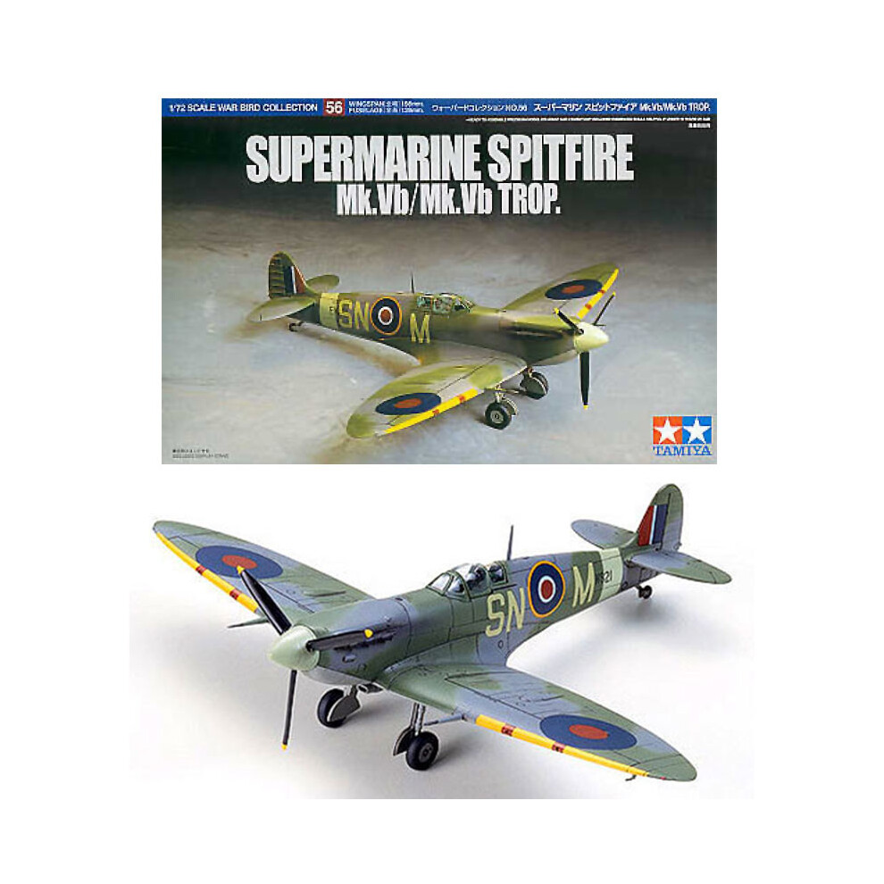 Spitfire Mk.Vb/Mk.Vb Trop. - 1/72 Aircraft Model Kit - Tamiya 60756
