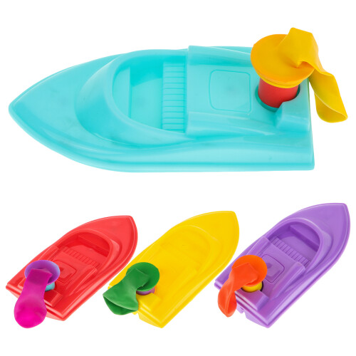 1 Set Mit 4 Kunststoff Ballon Rückstoß Boot Experimentiergerät 2