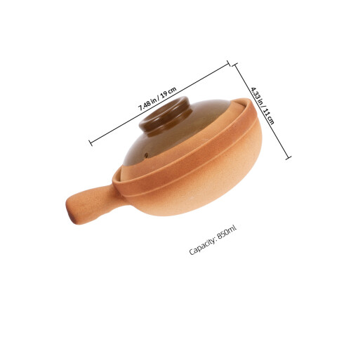 pentola in argilla cinese con coperchio per risotto, e stufati 1