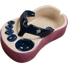 Charming Flip-Flop Dish, Unique Design Ceramic Plate, Novelty Serving Saucers Bowl Plates, Decorative Tableware for Home Office
