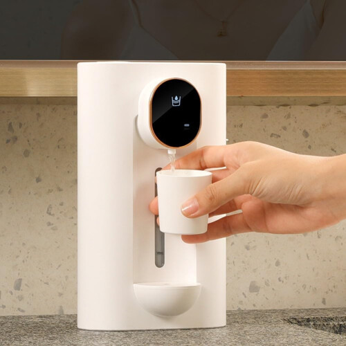 Automatic Mouthwash Dispenser with LED Display, USB Rechargeable Touchless Design for Bathroom Black 2