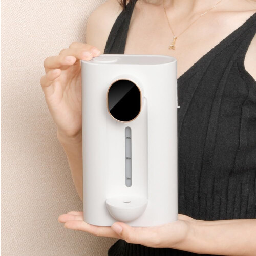 Automatic Mouthwash Dispenser with LED Display, USB Rechargeable Touchless Design for Bathroom Black 1