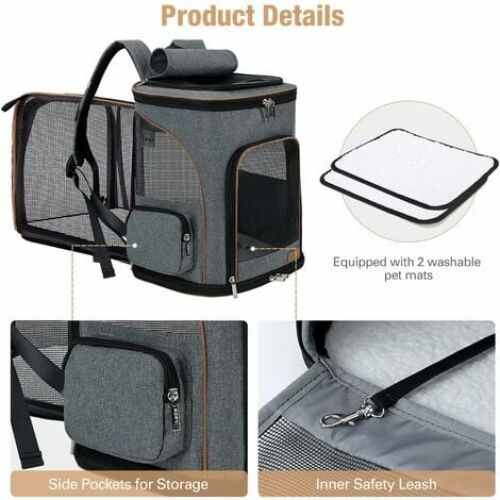 Journey Buddy: Γκρι σακίδιο πλάτης Oxford από ύφασμα, premium πολυεστέρας που προσφέρει μια