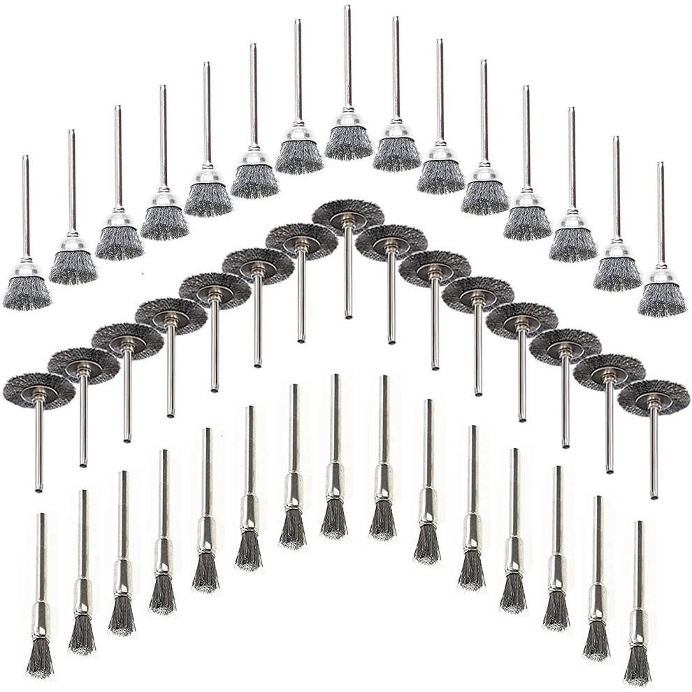 Stainless Steel Wire Brush Set, Rotary Tool Accessories Universal Compatibility For Cleaning Polishing Narrow Areas Access Durable Longevity Rust 9340959575176