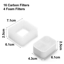 Ersatzfilter für Trinkbrunnen für Haustiere mit fortschrittlichem Schaumkern, fängt Haare und Schmutz effizient auf und hält das Wasser für