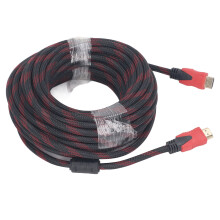 HD Multimedia Interface Cable 49ft, Red & Black, Stable HDMI for TV Projector