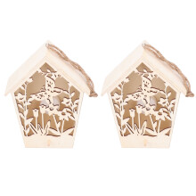 DIY knutselpakketten voor houten vogelhuisjes met lentethema, familieprojecten, creatieve vogelhuisjesdecoraties met vlinders en bloemen