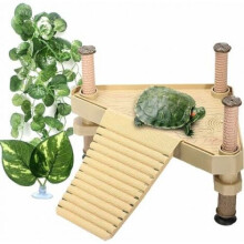 Rifugio ideale per animali domestici, piattaforma per rettili con rampa antiscivolo e superficie antiscivolo per una salita sicura, perfetta per