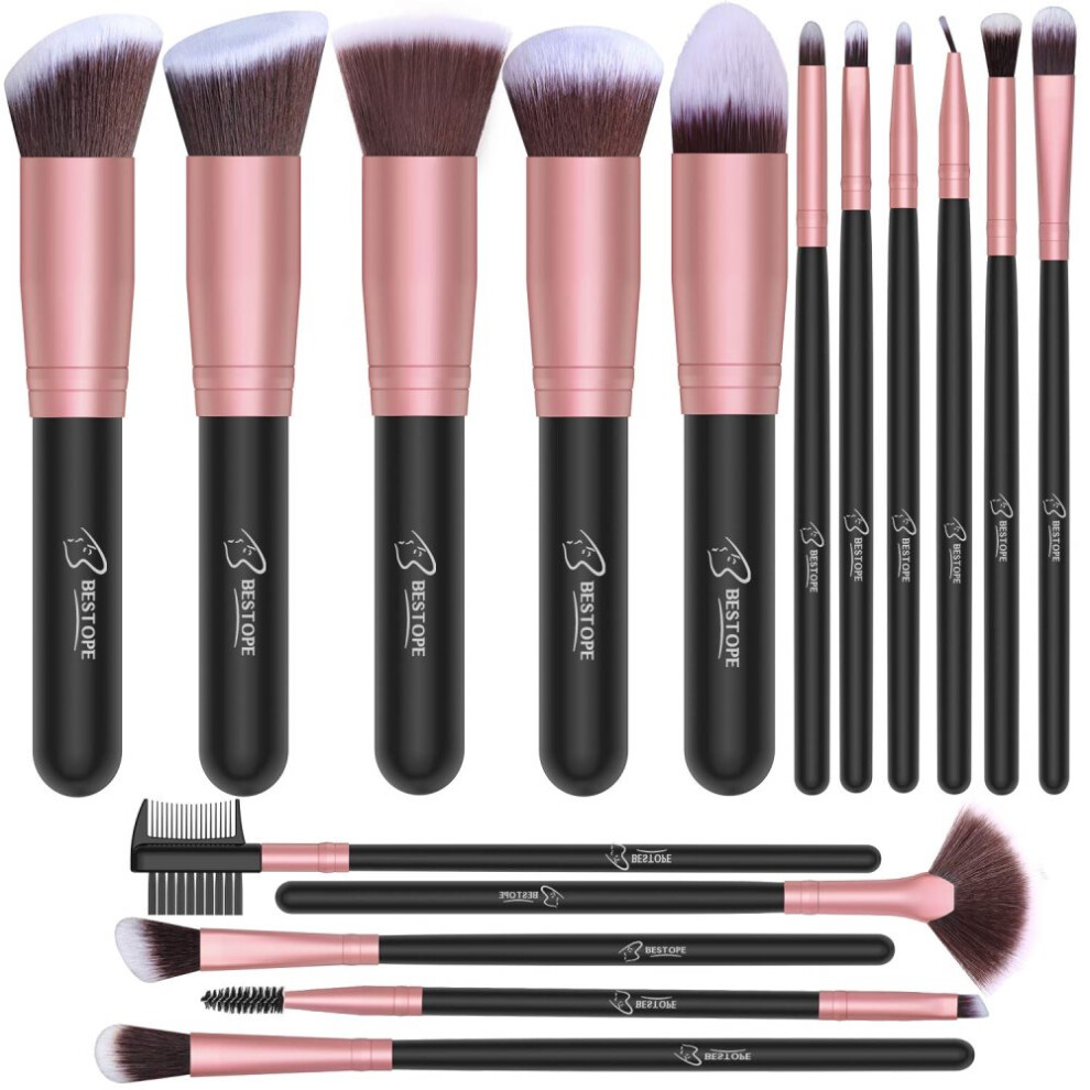 Synthetic Fibers Makeup Brush Set, Versatile Brushes For Professional-Looking Complexion, Non-Shedding Dense Bristles With Comfortable Application