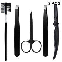 Aparat de modelat sprâncene, instrument de dermaplaning cu funcționalitate multifuncțională, inclusiv kit pentru sprâncene din oțel inoxidabil,