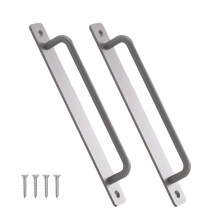 Pack of 2 Sturdy Sliding Door Handles for Bathroom-Silver 240mm