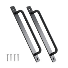 Praktische Scheunentürgriffe, 2 Stück, Lochmitte,-Schwarz 240mm