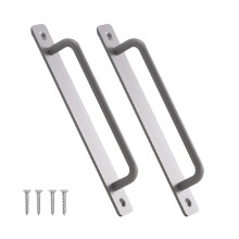 Sturdy Aluminum Alloy Barn Door Handles 2Pieces-Silver 210mm