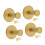 4Pcs Single Hook Wall Mounted Coat Hook-Sand gold with expan 1