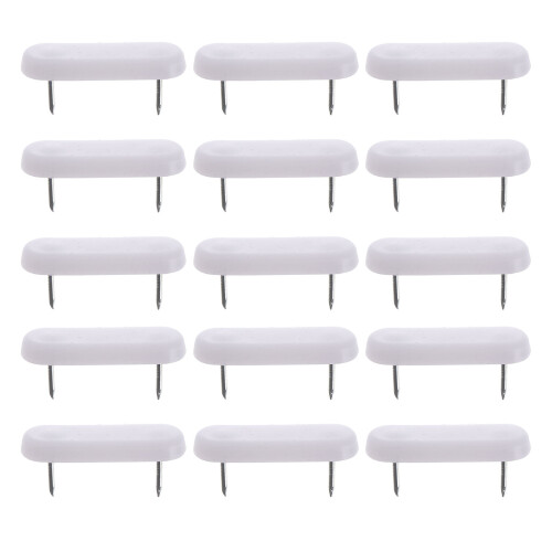 100 uds. clavos dobles de plástico para patas de y muebles