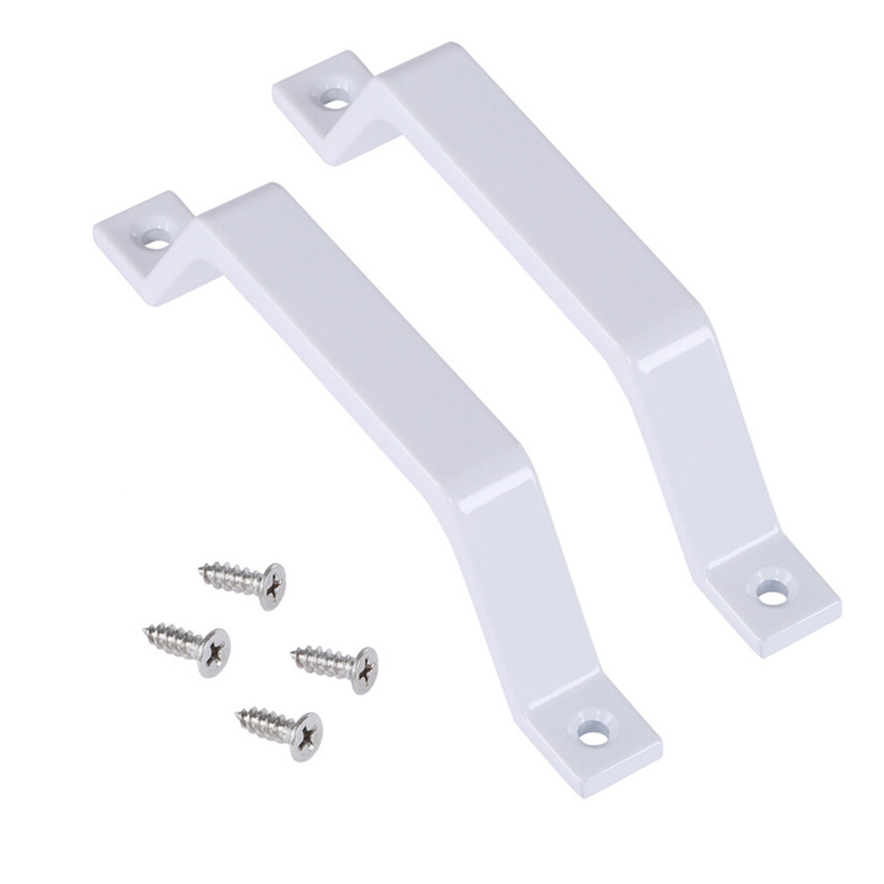 2Pieces Multipurpose Barn Door Handles 6.10Inch Aluminum-White 7732000565519