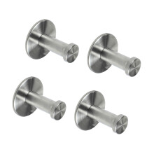 4Pcs Wall Mounted Towel Hanger Robes Hook-Wire brushed nail fr