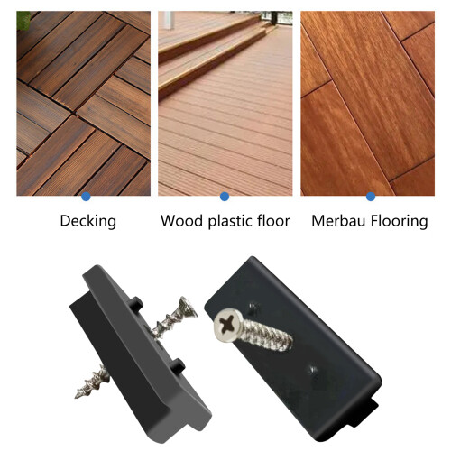100Pieces Sturdy Plastic Fixing Clip for Indoor Composite Deck 1