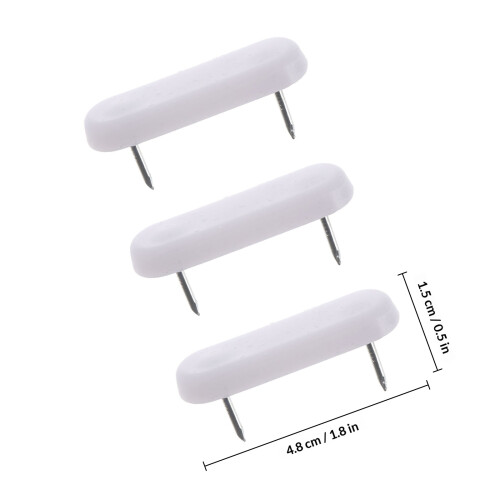 100 uds. clavos dobles de plástico para patas de y muebles 1