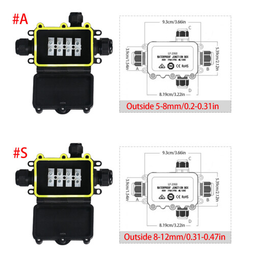 Boîte de cordon d'alimentation électrique-Extérieur 8 à 12 mm 1