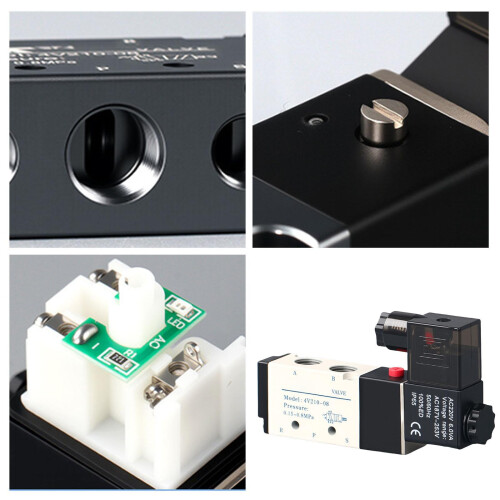 Sturdy Pneumatic Directional Valves Cylinders for-4V2108 AC220V 1