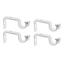 Lot de 4 supports de tringle à rideau en métal robuste, modèles