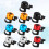 10 campainhas miniatura p/ c/ , 2 de cor 4