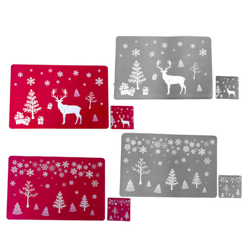 conjunto 12 almofadas natal árvore protetores copos 1