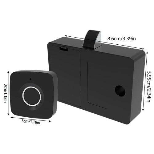 Hide File Drawer Lock with Fingerprint Recognition-  White 1