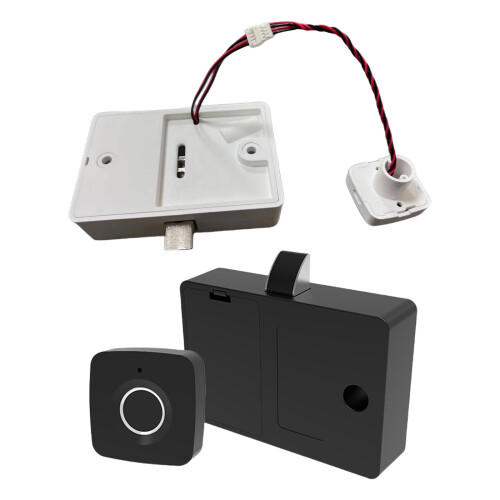 Hide File Drawer Lock with Fingerprint Recognition-  White 2