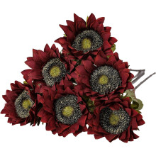 Tournesols artificiels, fleurs en soie pour une décoration polyvalente, parfaits pour des projets de bricolage faciles (6 pièces)