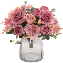 Pivoines artificielles pour décoration de mariage, fleurs en soie aux couleurs d'automne, compositions florales artificielles, entretien facile,