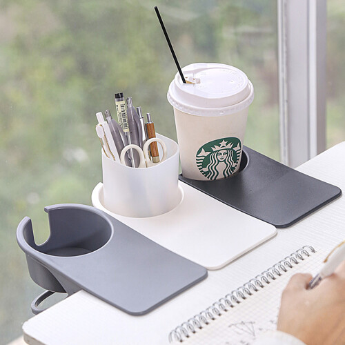 Compact Drinking Cup Holder Clip, Space Saving Design For Any Desk, Versatile Function Beyond Expectations, Sturdy Grip Ensures Stability, Convenient 2