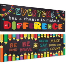 Classroom Wall Decor with Brightest Colors, Inspirational Background for Preschools and Elementary Grades, Guaranteed Vibrant Designs for Learning Env