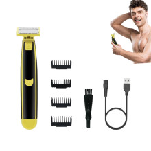 Electric Shaver for Men Waterproof Wet Dry Beard Trimmer Dual Blade Full Body Groomer 1pcs