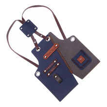 Anpassbare Miniatur-Arbeitsschürze für Puppen, PU-Leder,